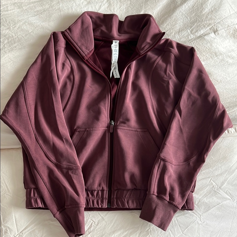 Burgundy Zip-Up Jacket